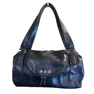 ⭐️SALE⭐️Matt & Nat Vegan Leather Black Two Strap Medicine Bag Purse EUC no flaws